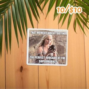 Avocado Supermarket Meme Sticker – 3” Glossy Finish